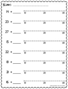 Rounding With Number Lines Worksheets By Catherine S Tpt Rounding With Number Lines Worksheets By Catherine S Tpt