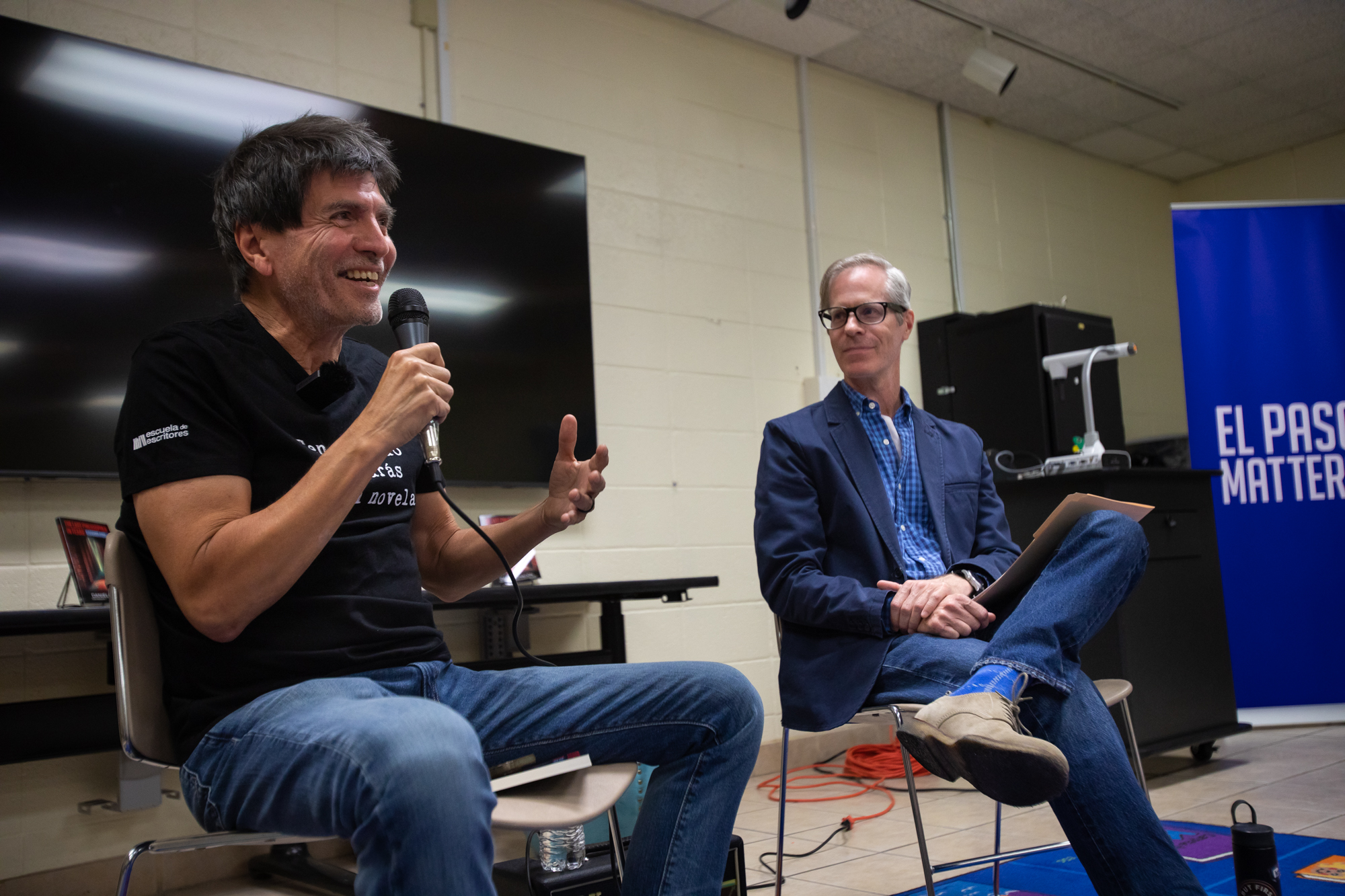 Photos: ‘The Last Philosopher in Texas’ author Daniel Chacón meets El Paso Matters Book Club members