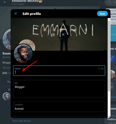 How To Have An Invisible Name On Twitter