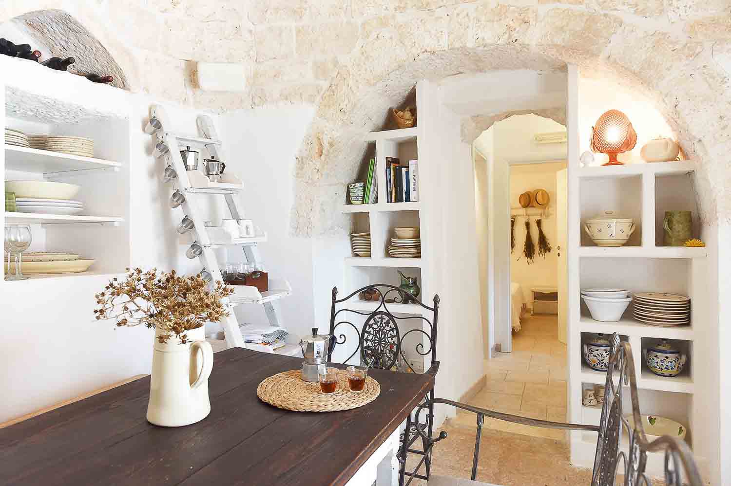 Interior of rental cottage in Cisternino - Apulia, Italy
