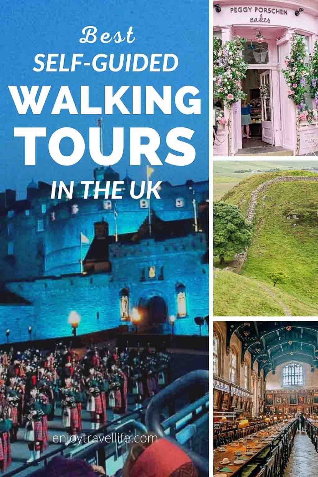 Pinterest Cover: Best Self-Guided Walking Tours in the UK by enjoytravellife.com "Pin for later!"