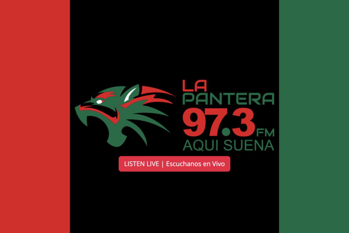 logotipo de La Pantera 97.3 FM la primera estación de radio en español en Asheville Carolina del Norte