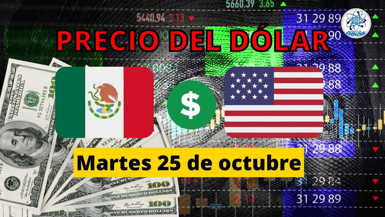 Precio Del Dolar Hoy Martes 25 De Octubre Como Amanecio El Tipo De Cambio En Mexico Ensename De Ciencia