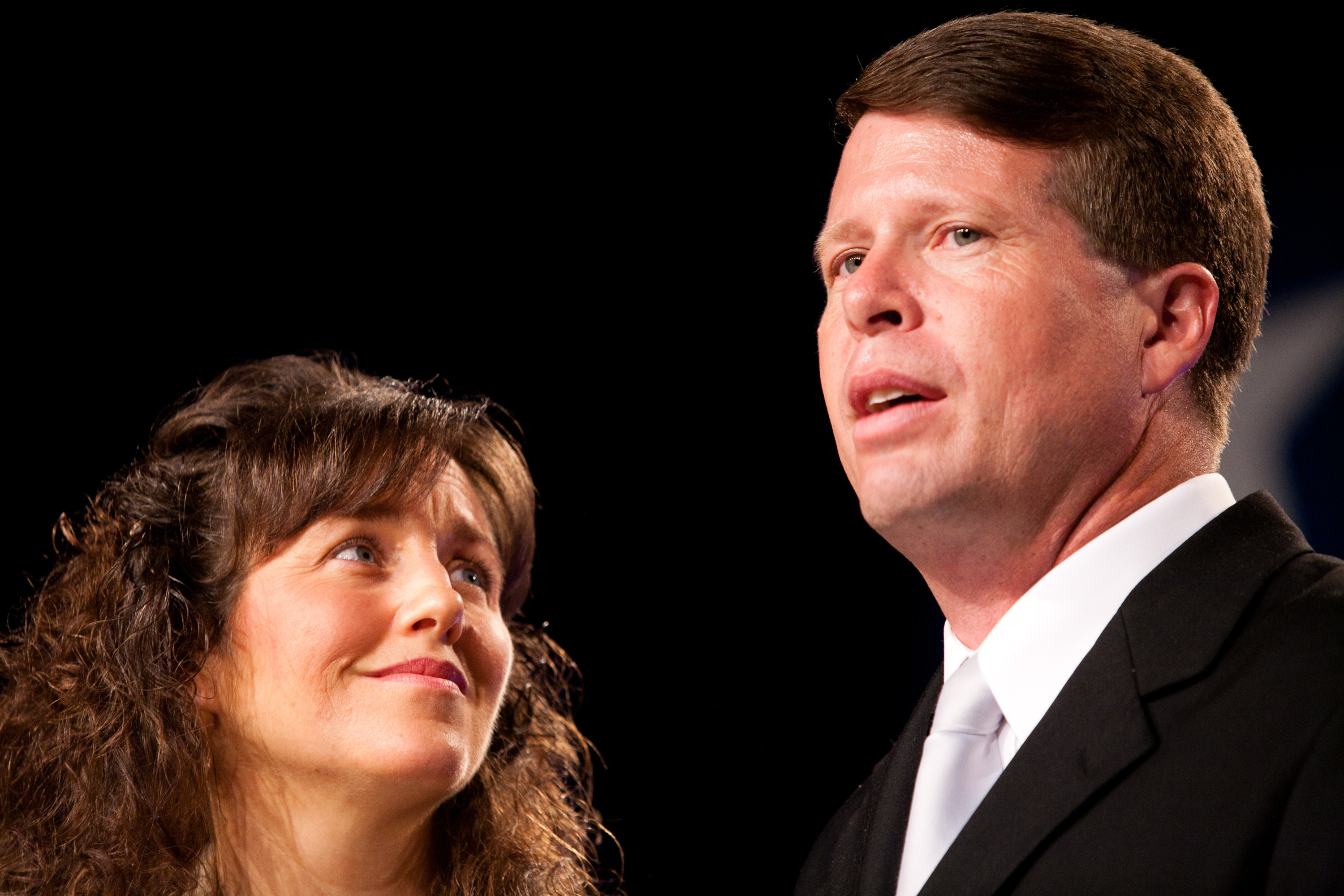 Michelle (L) and Jim Bob Duggar (Getty)