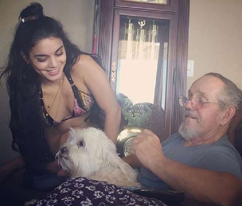 Vanessa Hudgens, Vanessa Hudgens Dad Dies, Vanessa Hudgens Death, Vanessa Hudgens Cancer, Vanessa Hudgens Father Cancer, Vanessa Hudgens Dad Cancer, Greg Hudgens, Greg Hutchins, Vanessa Hudgens Instagram, Vanessa Hudgens Still Performing In Grease Live, Vanessa Hudgens Crying In Grease Live