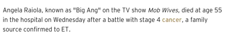 Entertainment Tonight Big Ang death post
