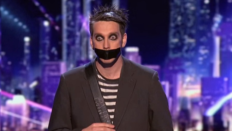 Tape Face, Tape Face AGT, Tape Face Mime, Tape Face Uses Howie Mandel On America's Got Talent, Tape Face America's Got Talent