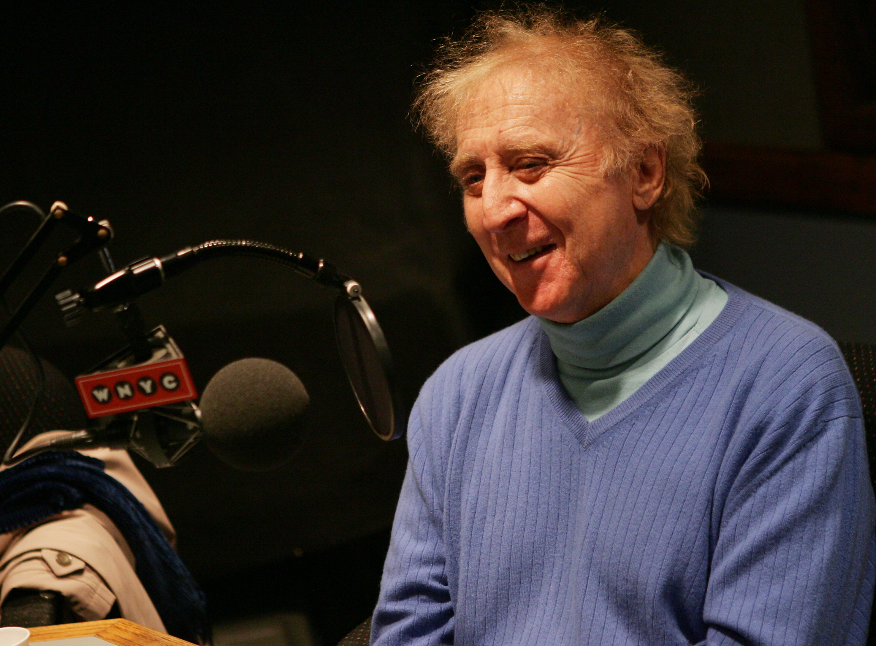 NEW YORK - MARCH 16:  Gene Wilder talks about his new book "My French Whore" on "The Leonard Lopate Show" at WNYC Radio studios, March 16, 2007 in New York City.  (Photo by Evan Agostini/Getty Images)