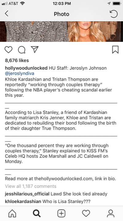 Khloe Kardashian Lisa Stanley