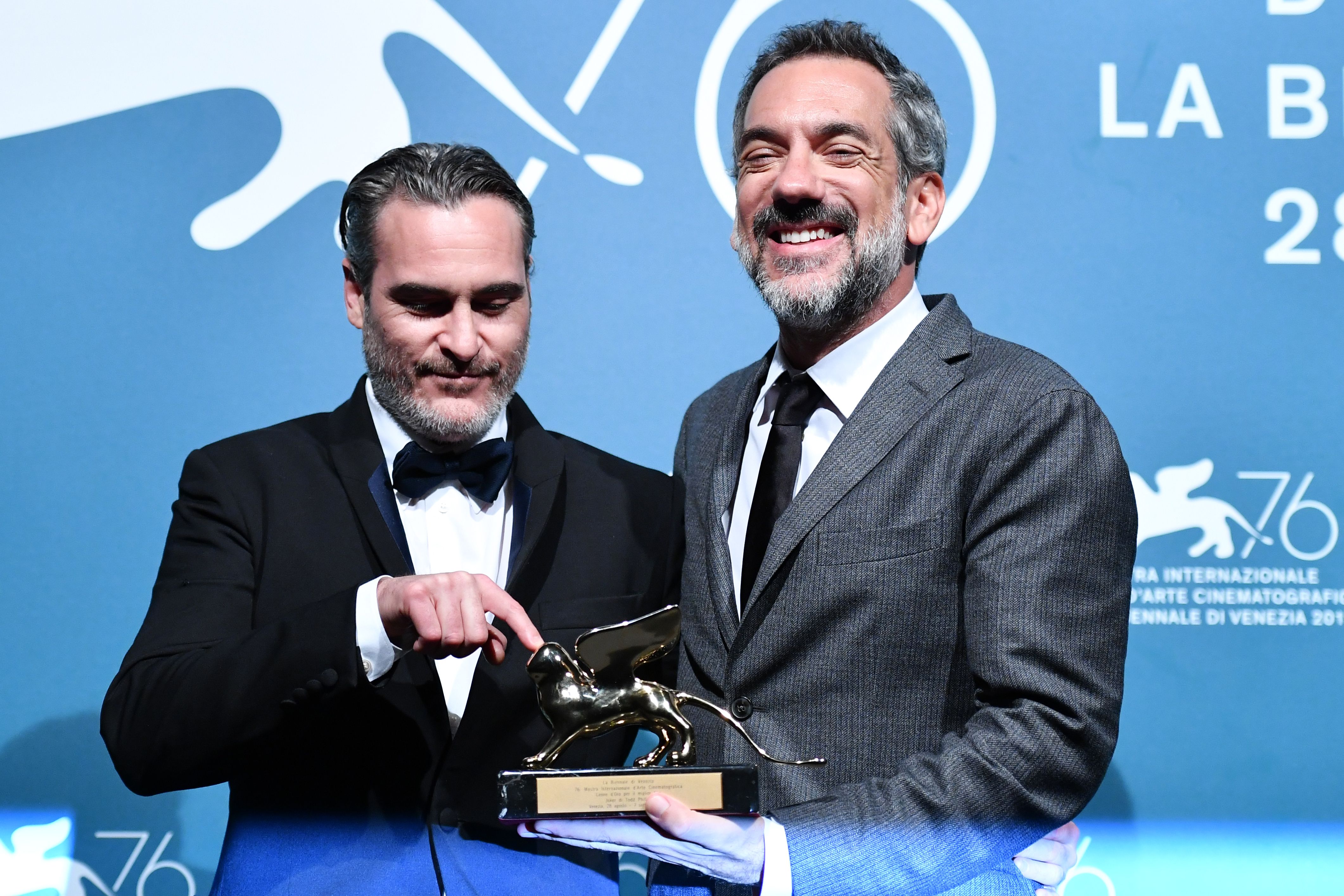 Joaquin Phoenix and Todd Phillips at the Venice Film Festival