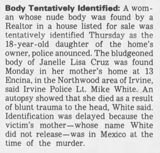 Janelle Cruz murder