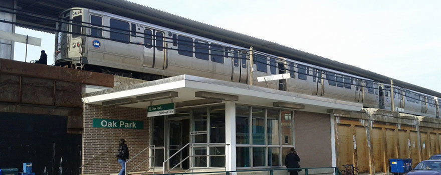 The Oak Park Green Line station