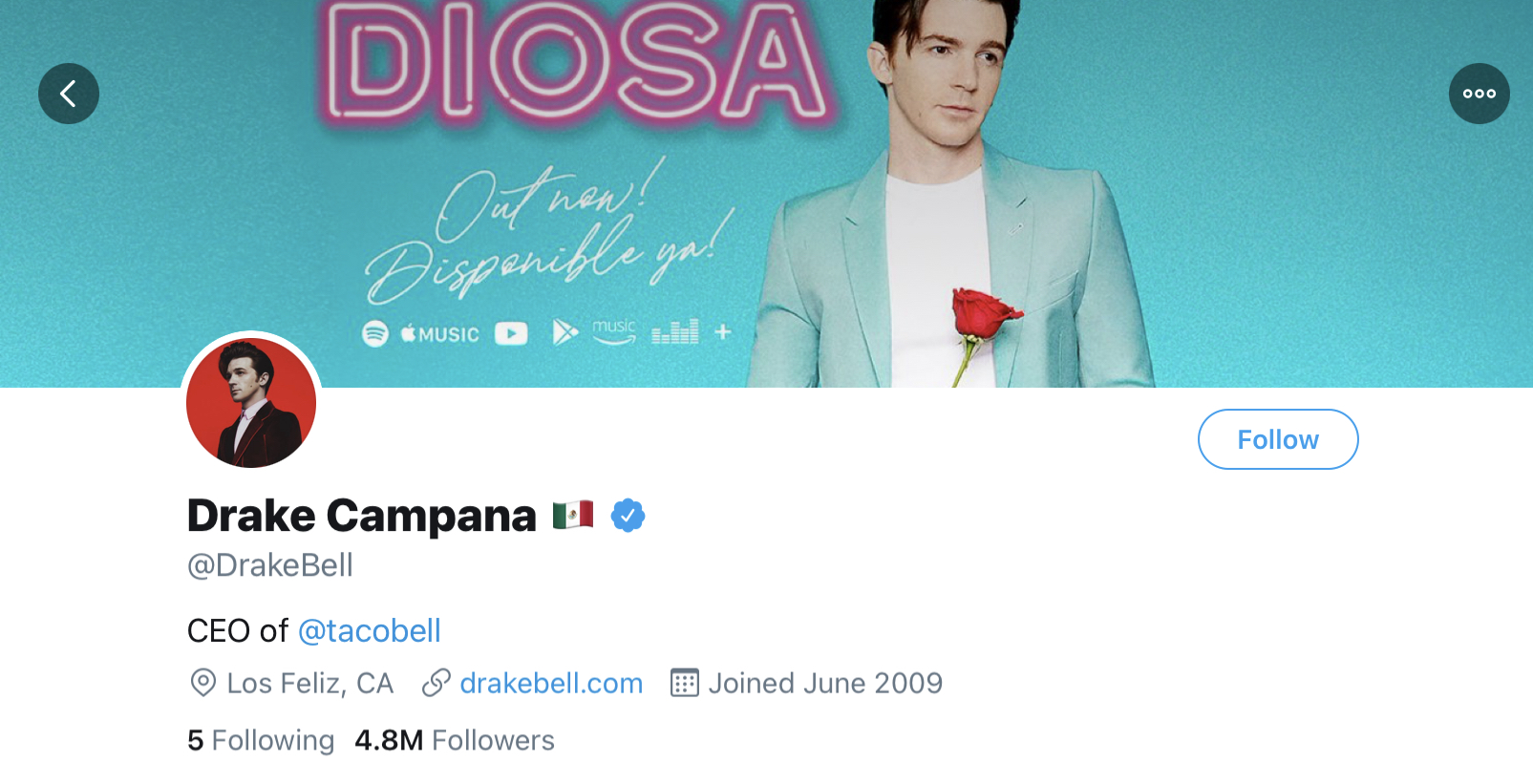 Drake Bell Campana