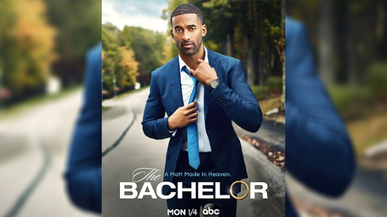 Matt James in a blue suit.