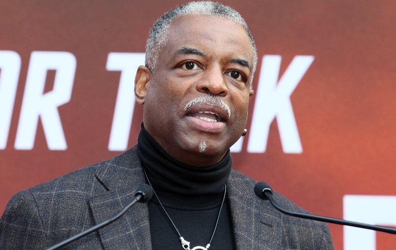 LeVar Burton attends Sir Patrick Stewart placing his handprints and footprints In cement at TCL Chinese Theatre IMAX on January 13, 2020 in Hollywood, California