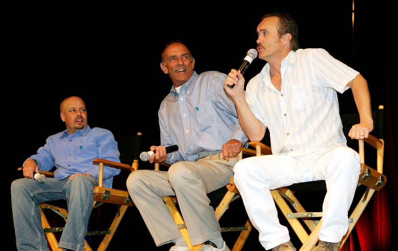 Actors from "Star Trek: Deep Space Nine" (L-R) Aron Eisenberg, Marc Alaimo and Jeffrey Combs, talk at the fifth annual official Star Trek convention