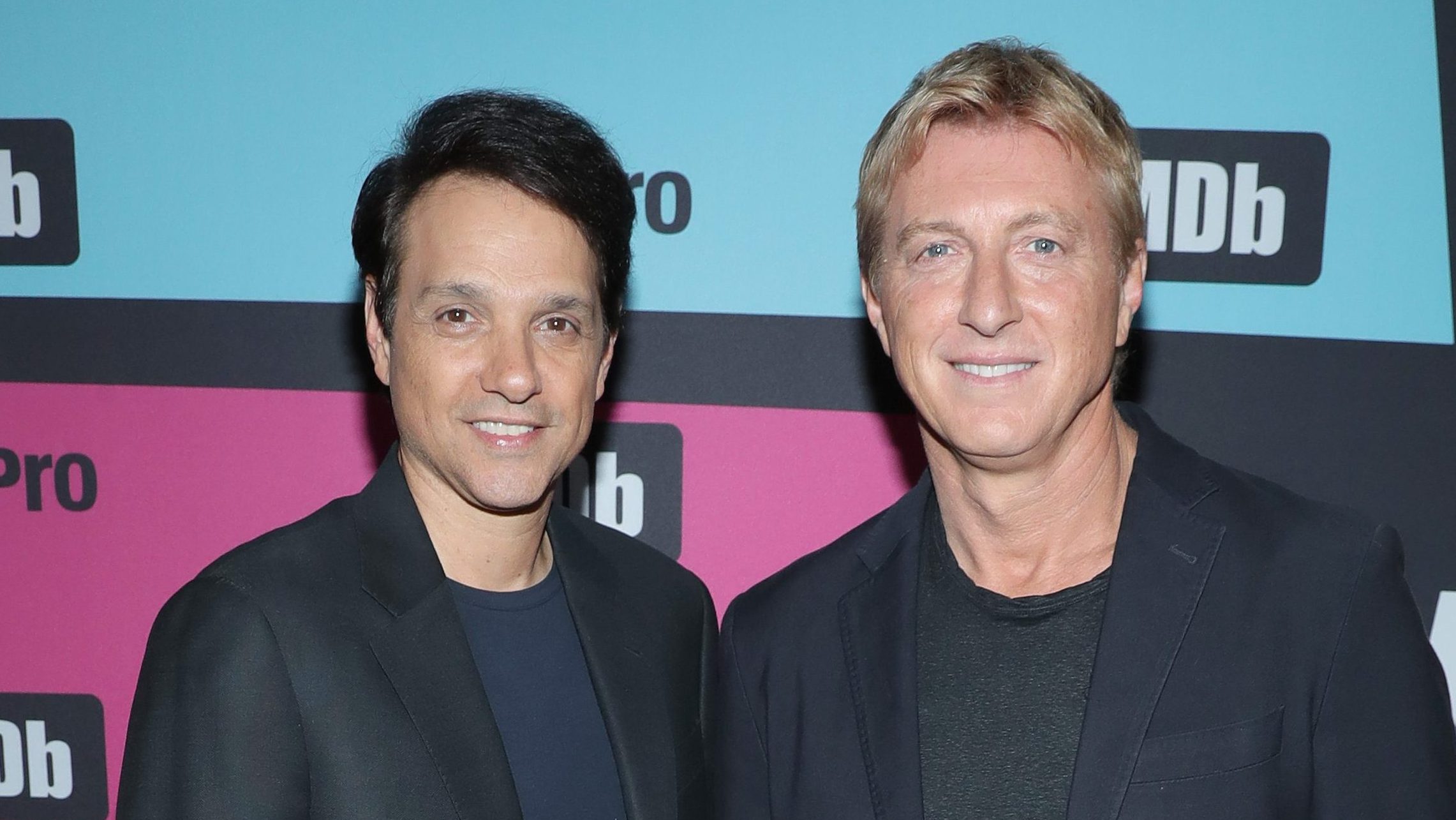 Ralph Macchio and William Zabka Posing