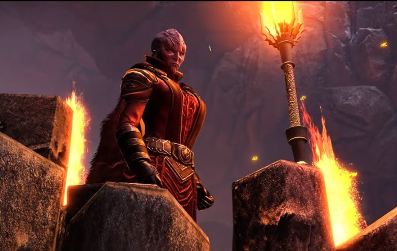 Screenshot from Star Trek Online House Reborn Klingon content
