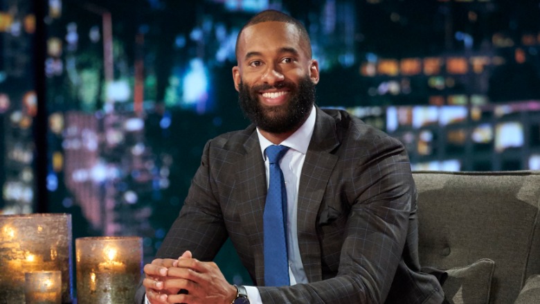 Matt James with a beard on the 'Women Tell All.'
