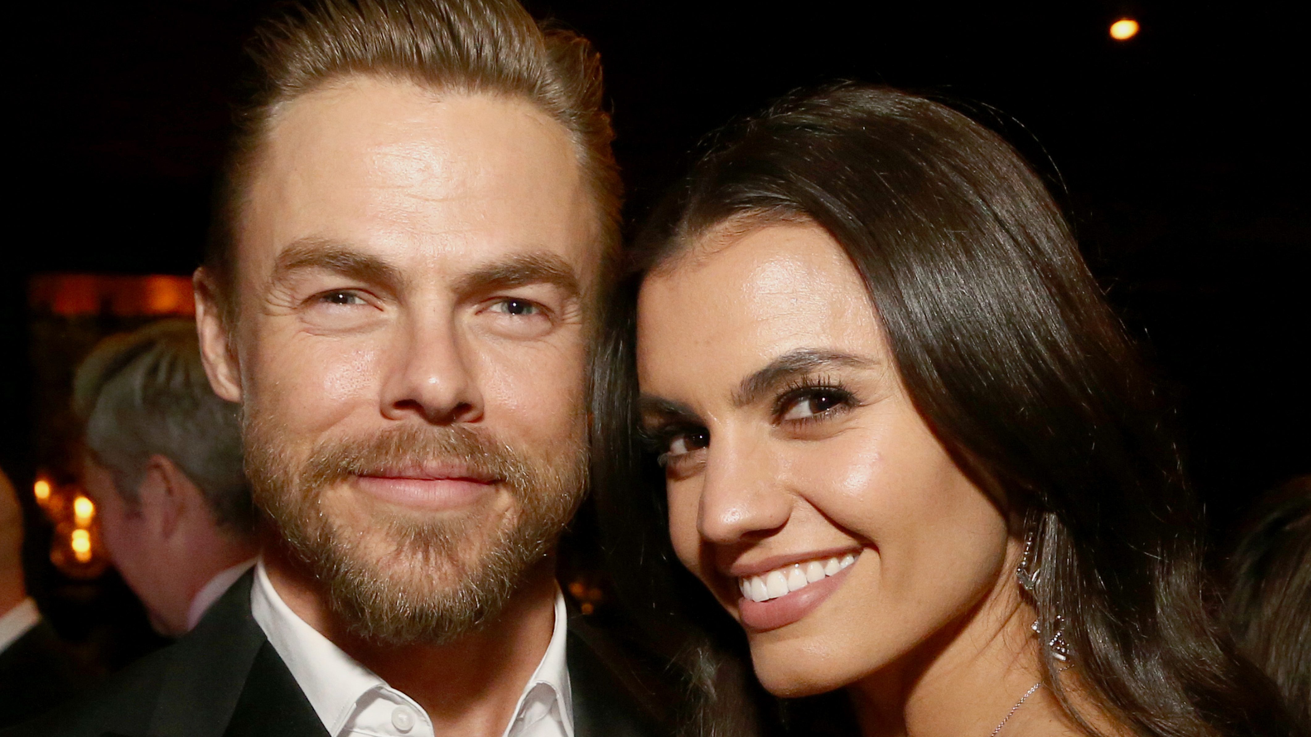 Derek Hough and Hayley Erbert attend the Netflix 2020 Golden Globes After Party on January 05, 2020