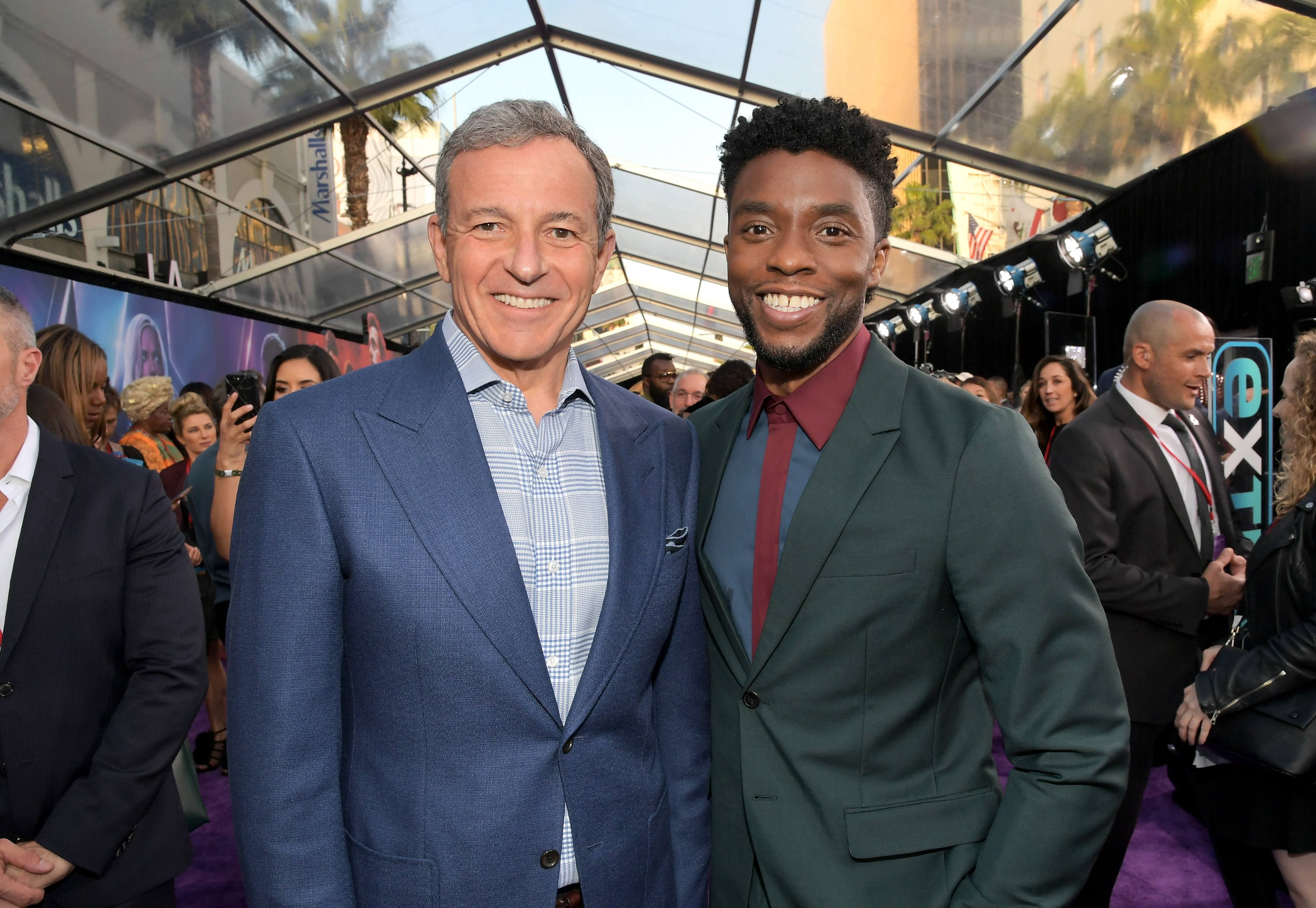 Bob Iger and Chadwick Boseman