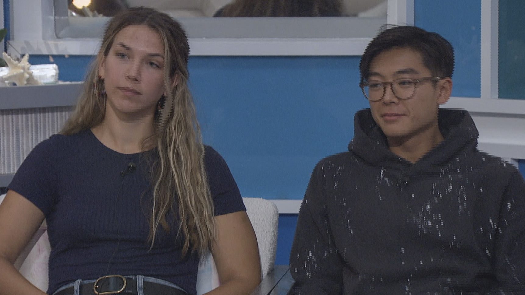 Claire Rehfuss and Derek Xiao in the 'Big Brother 23' house
