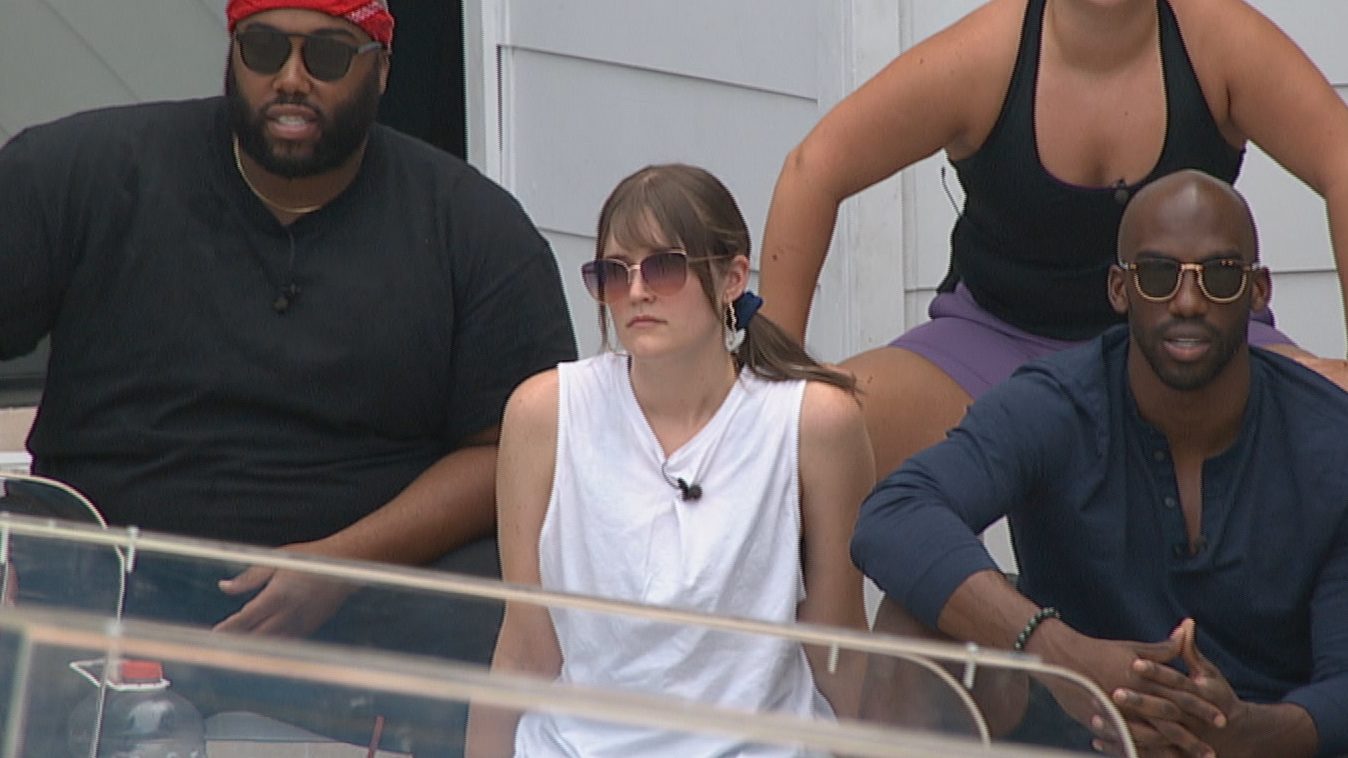 Derek Frazier, Sarah Beth Steagull and Xavier Prather in the 'Big Brother 23' house