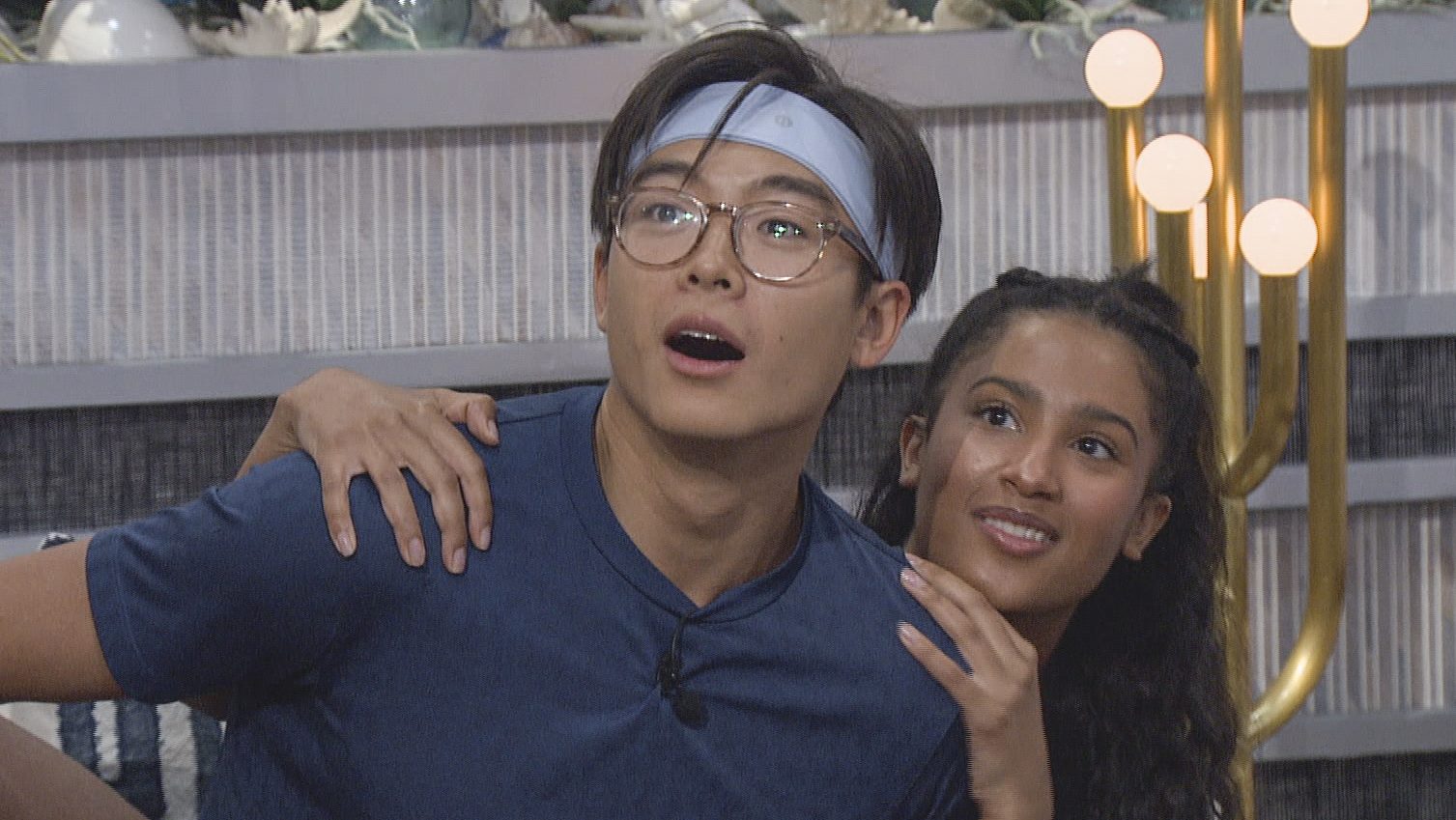 Derek Xiao and Hannah Chaddha in the 'Big Brother 23' house