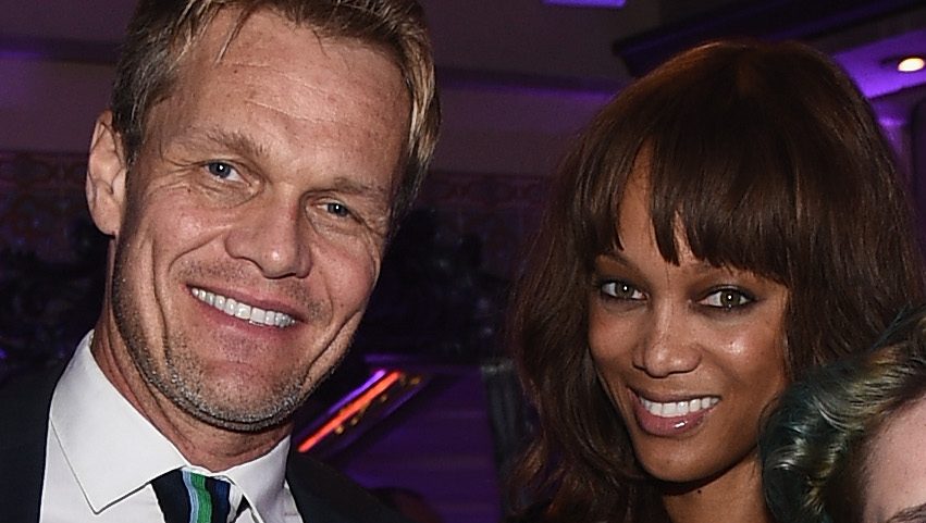 Photographer Erik Asla and model Tyra Banks attend the August Getty Atelier Dinner