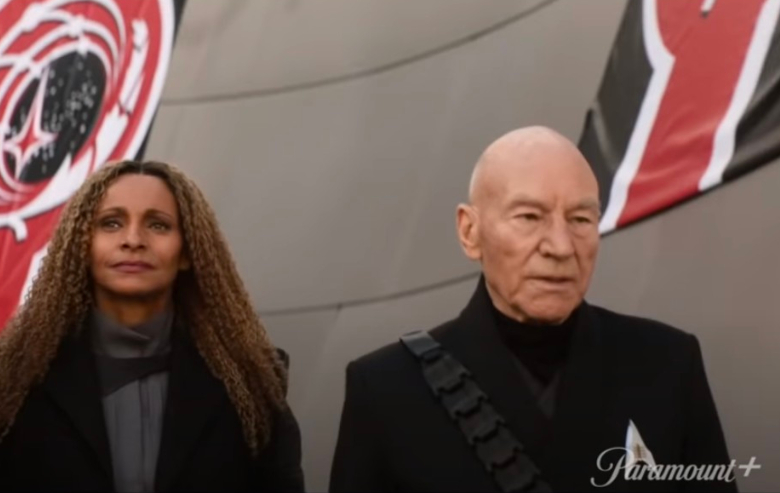 Patrick Stewart and Michelle Hurd in "Star Trek: Picard" season two