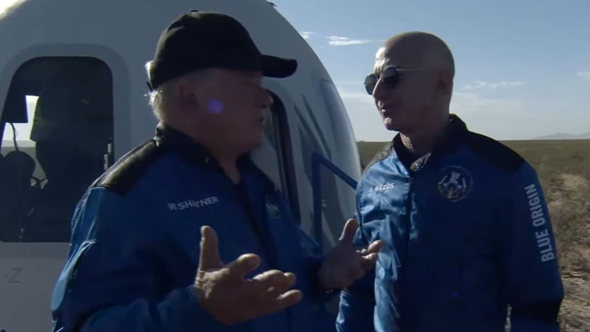 William Shatner with Jeff Bezos