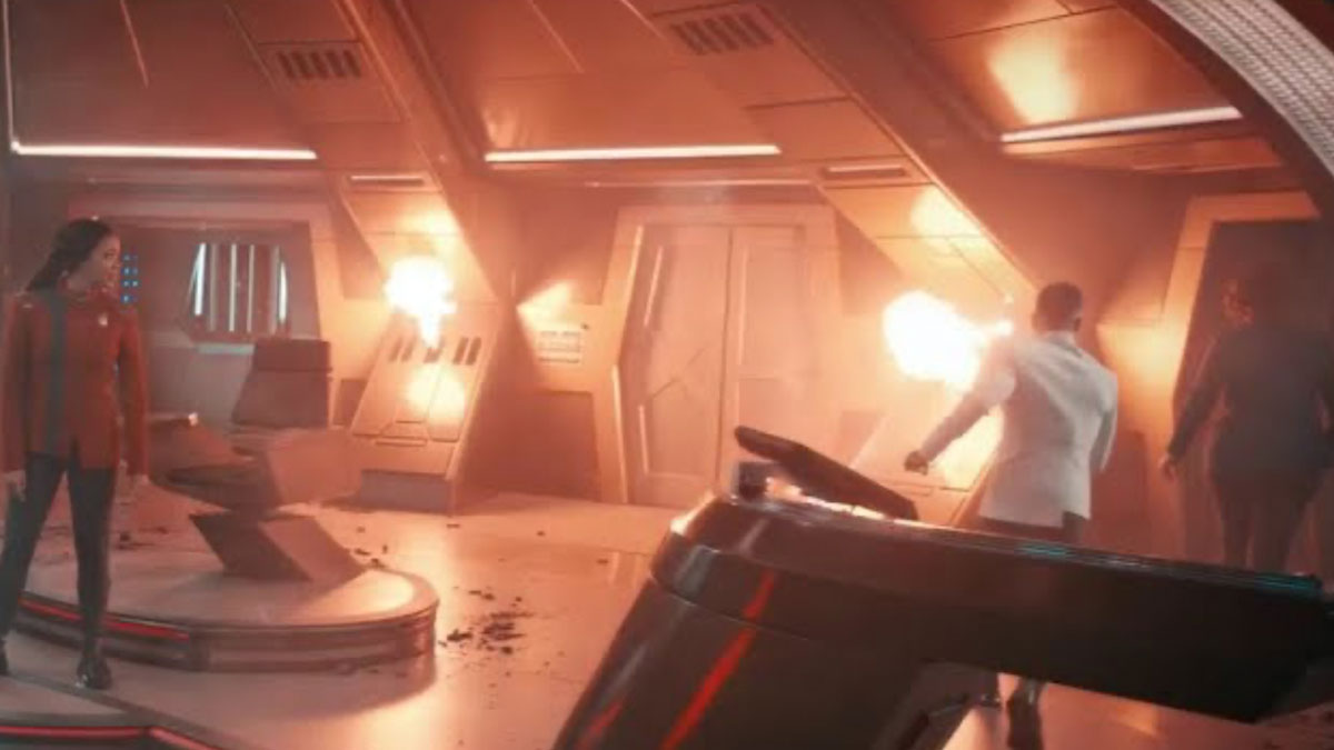 The flamethrowers on the set of “Star Trek: Discovery”