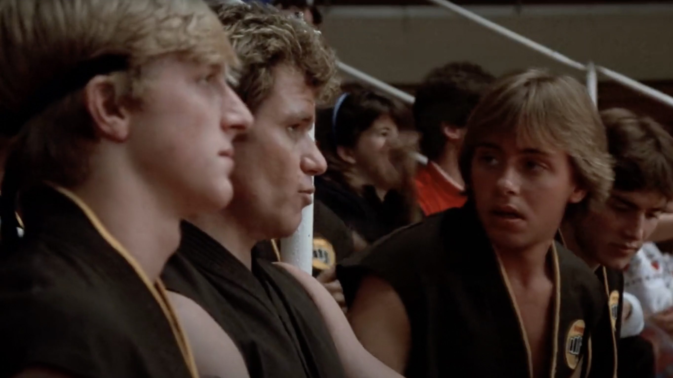 Johnny Lawrence, John Kreese, and Bobby Brown