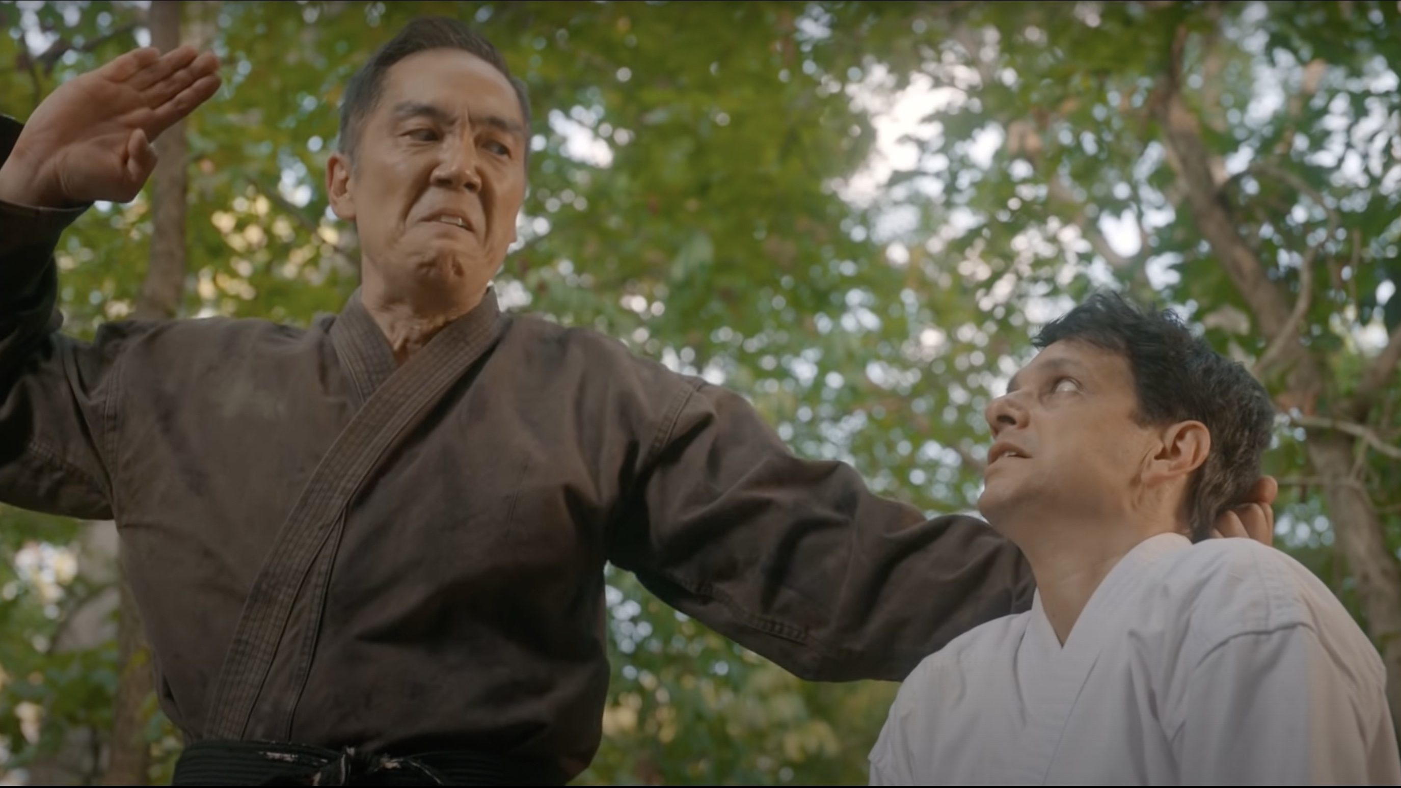 Chozen and Daniel in "Cobra Kai"