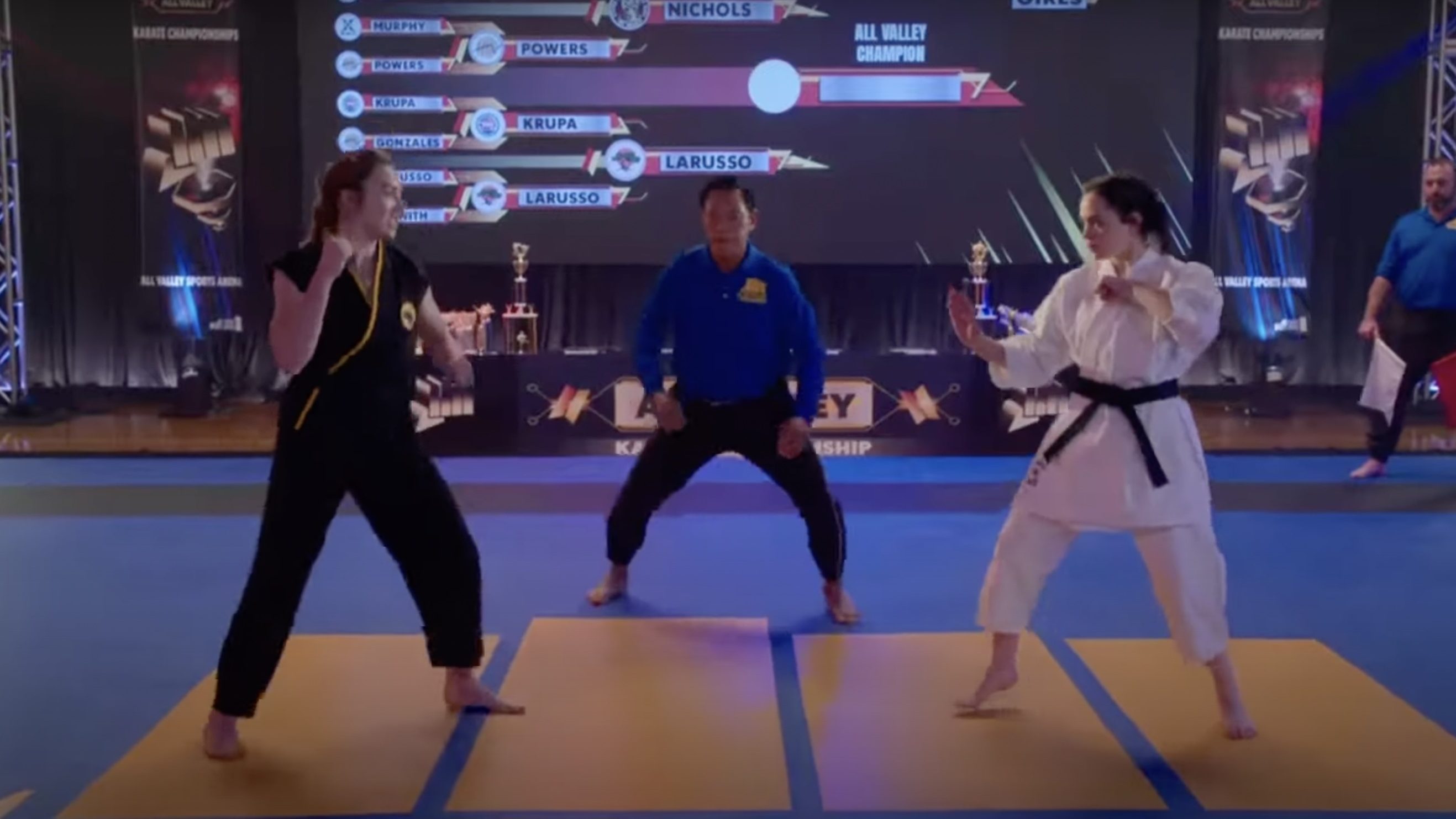 Tory Nichols and Sam LaRusso in Cobra Kai season 4