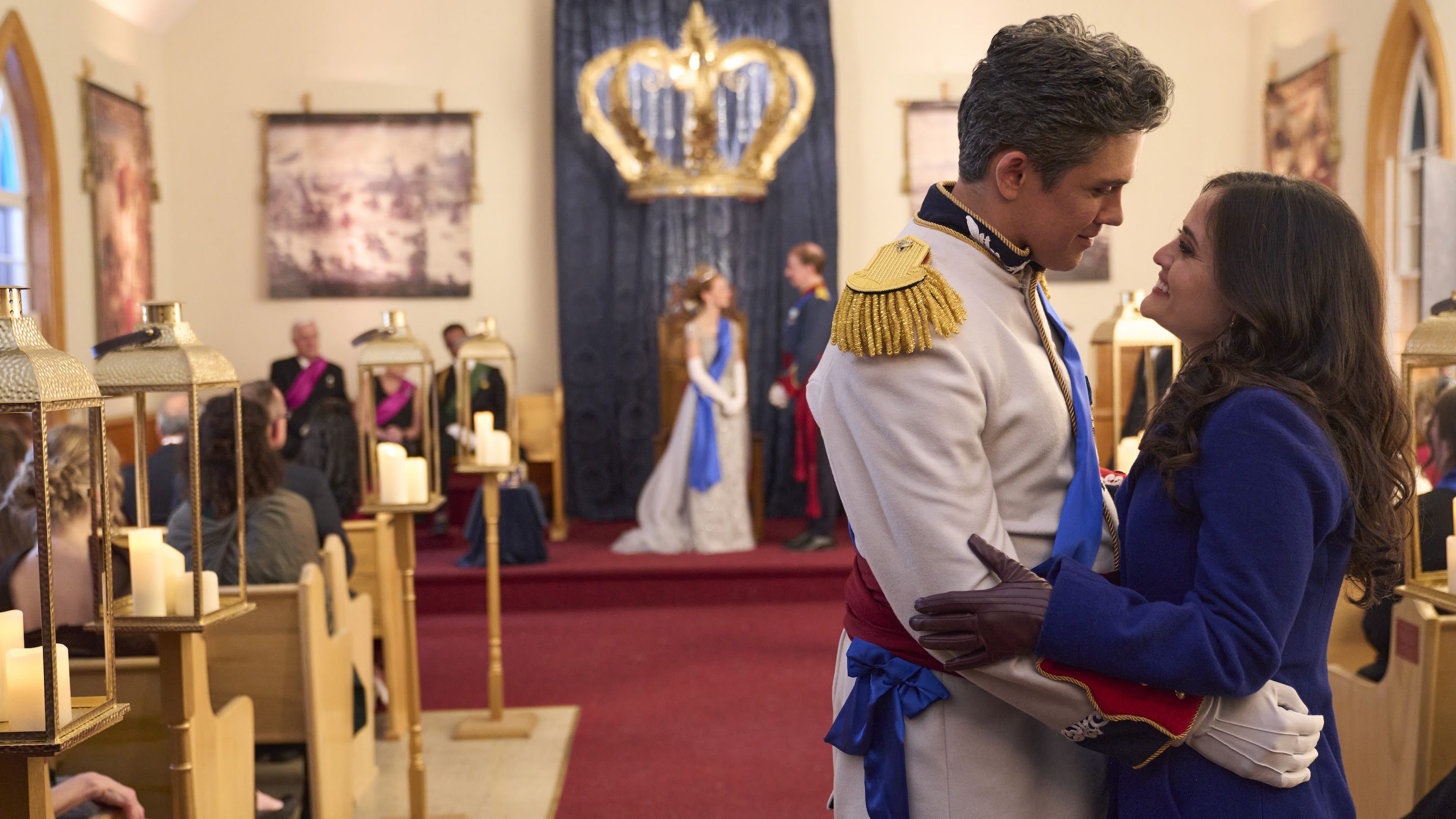 Neal Bledsoe and Danica McKellar on "The Winter Palace."