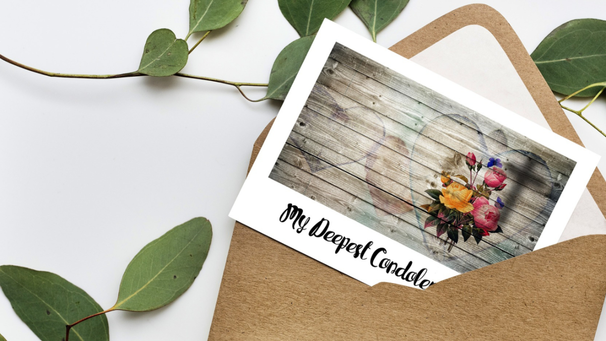 A sympathy card.