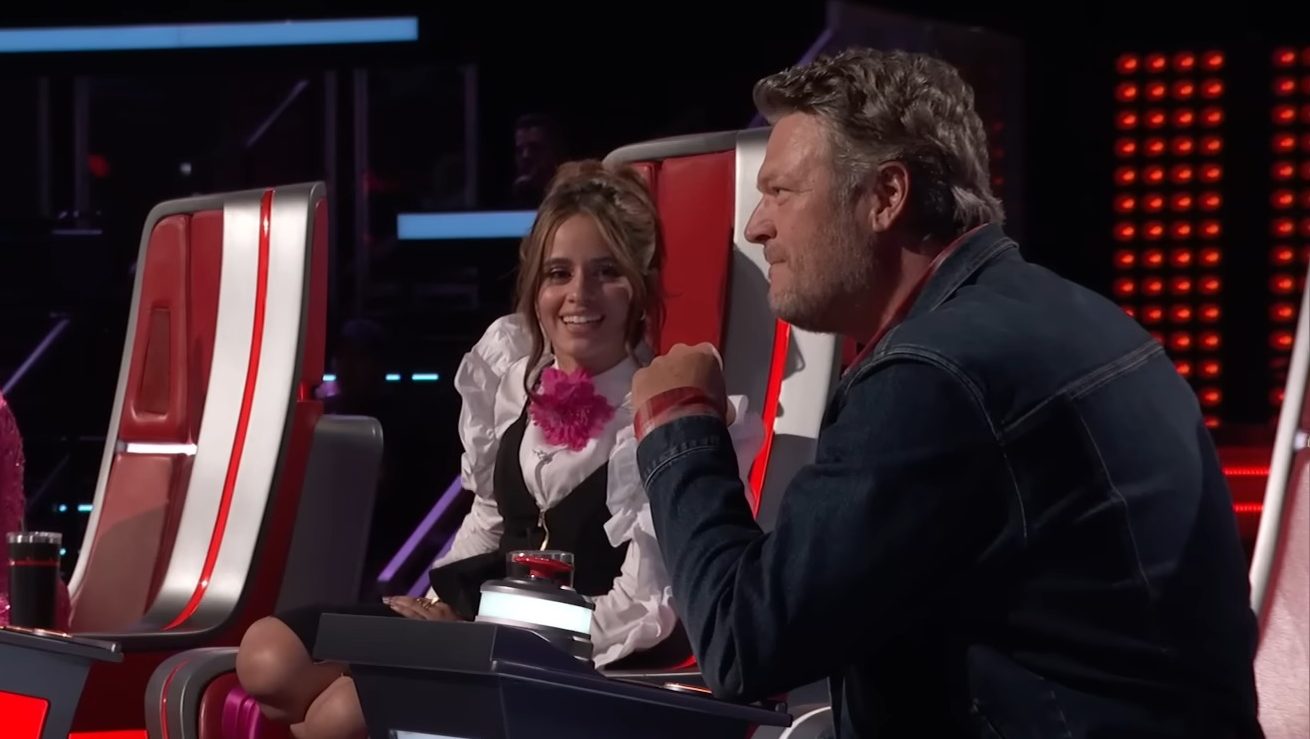 Camila Cabello and Blake Shelton on "The Voice"