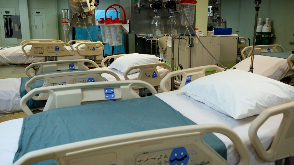 A hospital bed