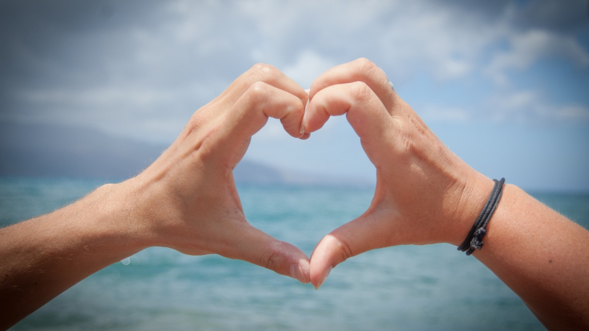 Hands making a heart.