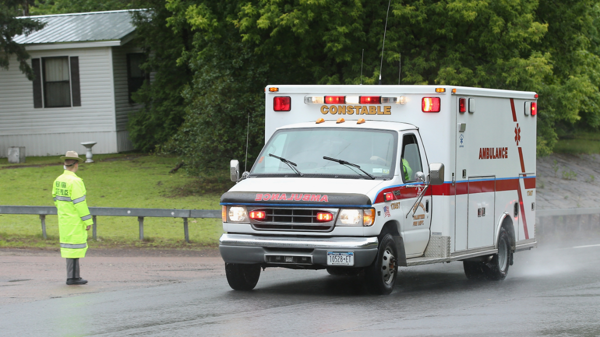 An ambulance.