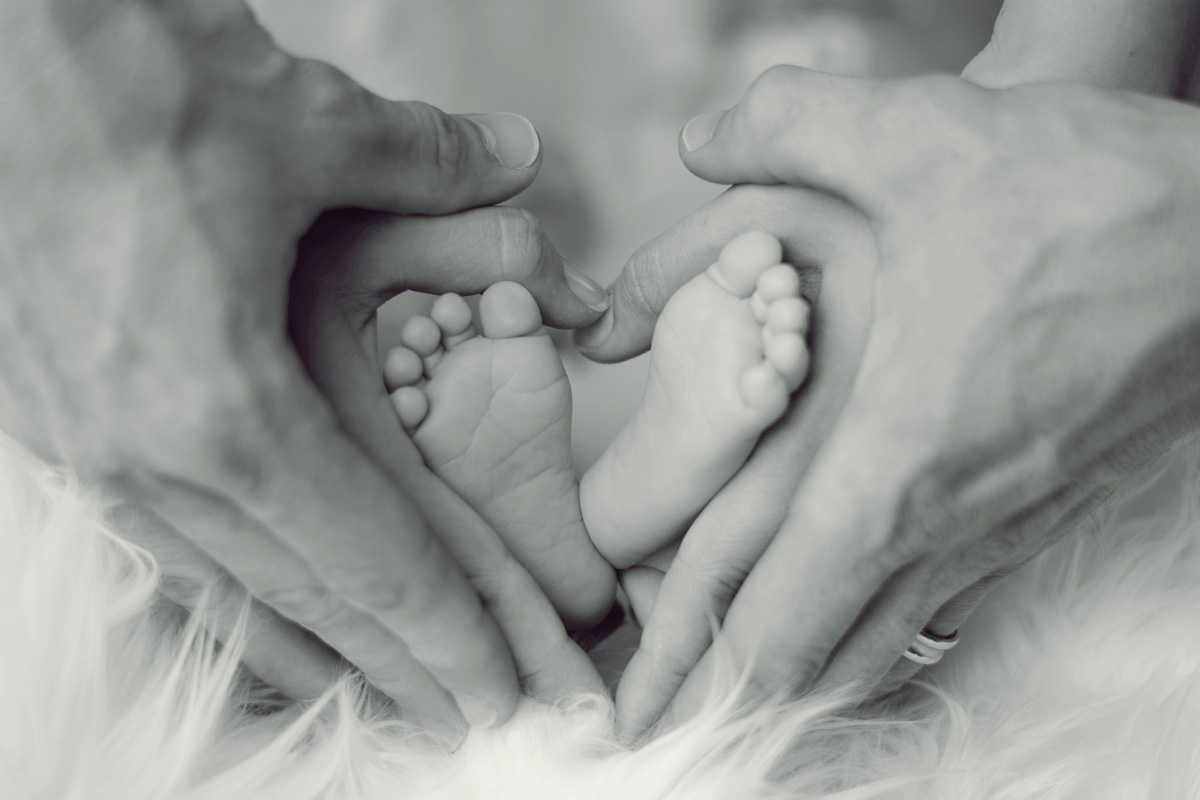 newborn with parents