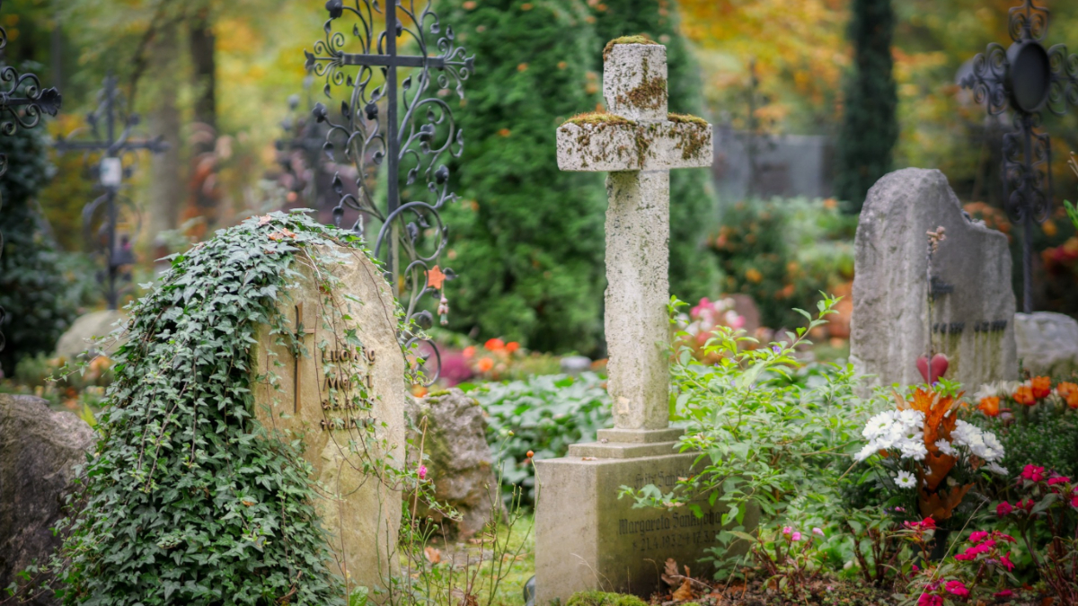 A gravesite.