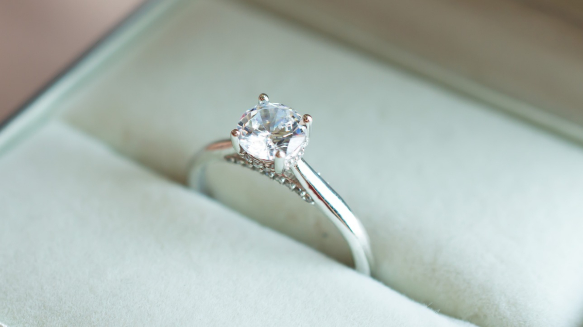 An engagement ring.
