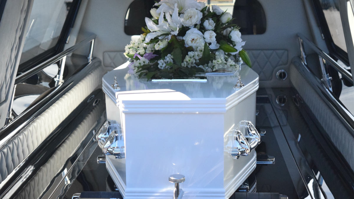 A casket.