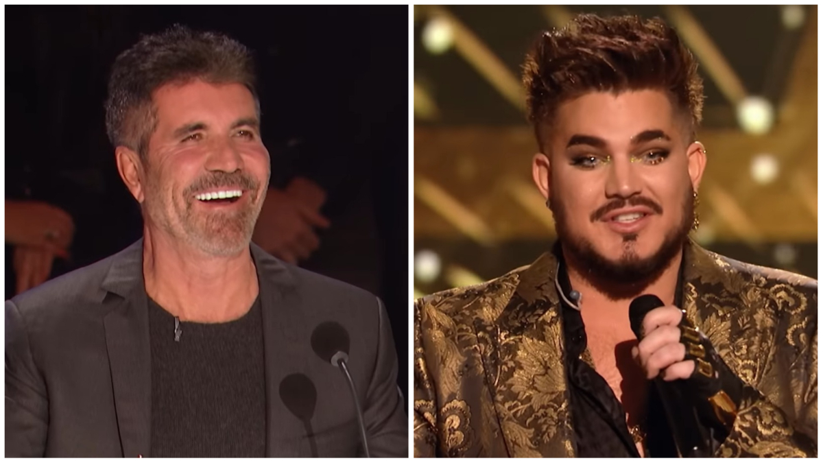 Simon Cowell and Adam Lambert