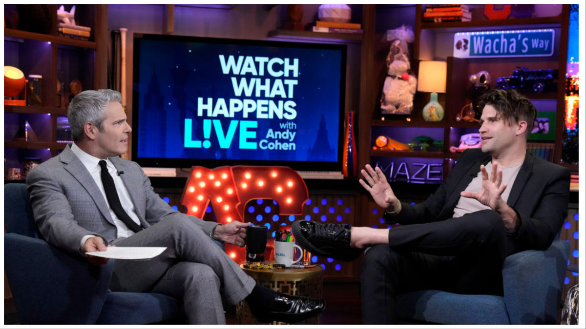 Andy Cohen and Tom Schwartz on 'Watch What Happens Live.'