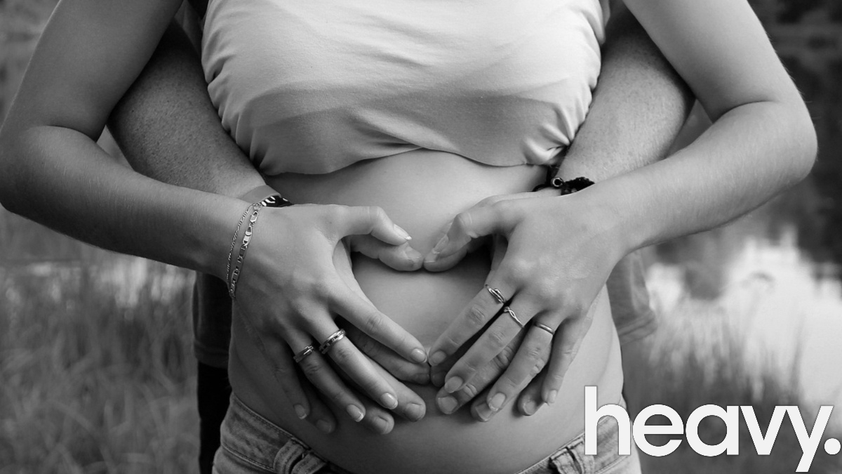 A baby bump.