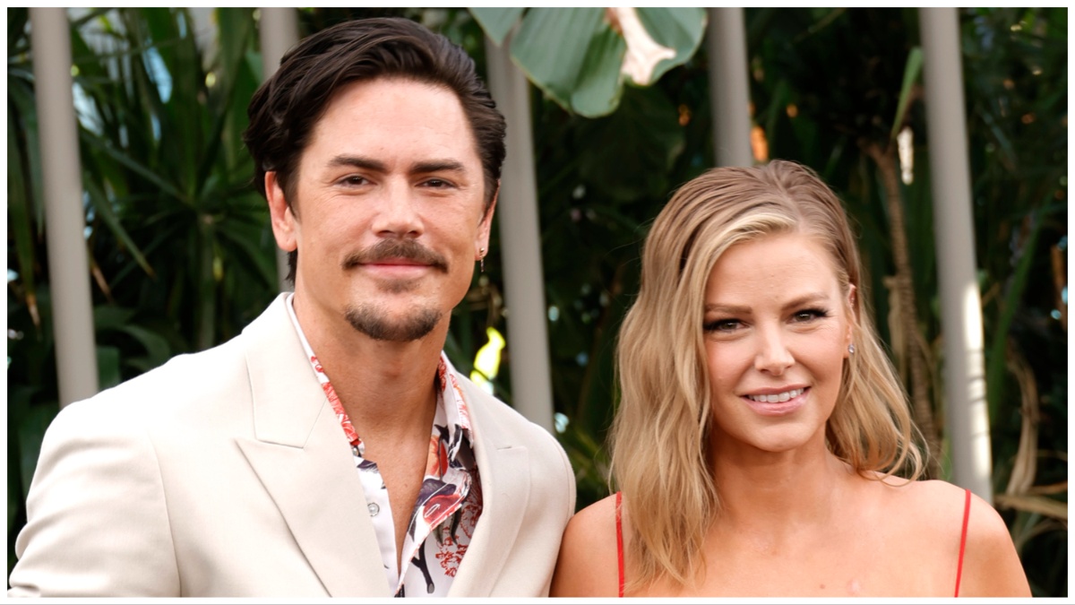 Ariana Madix and Tom Sandoval pose together in 2022.