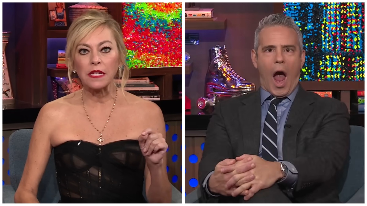 Sutton Stracke and Andy Cohen
